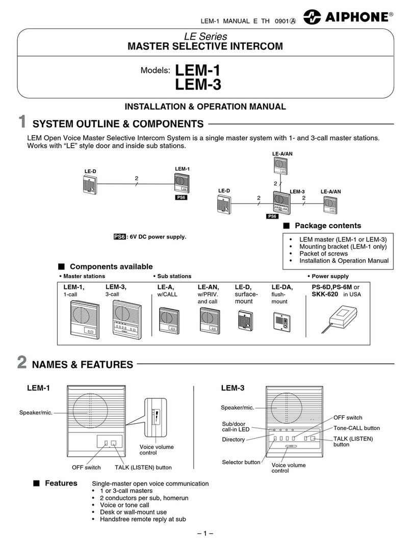 Aiphone LEM-1 Manual de usuario