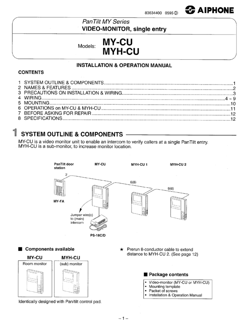 Aiphone My-Cu Manual de usuario