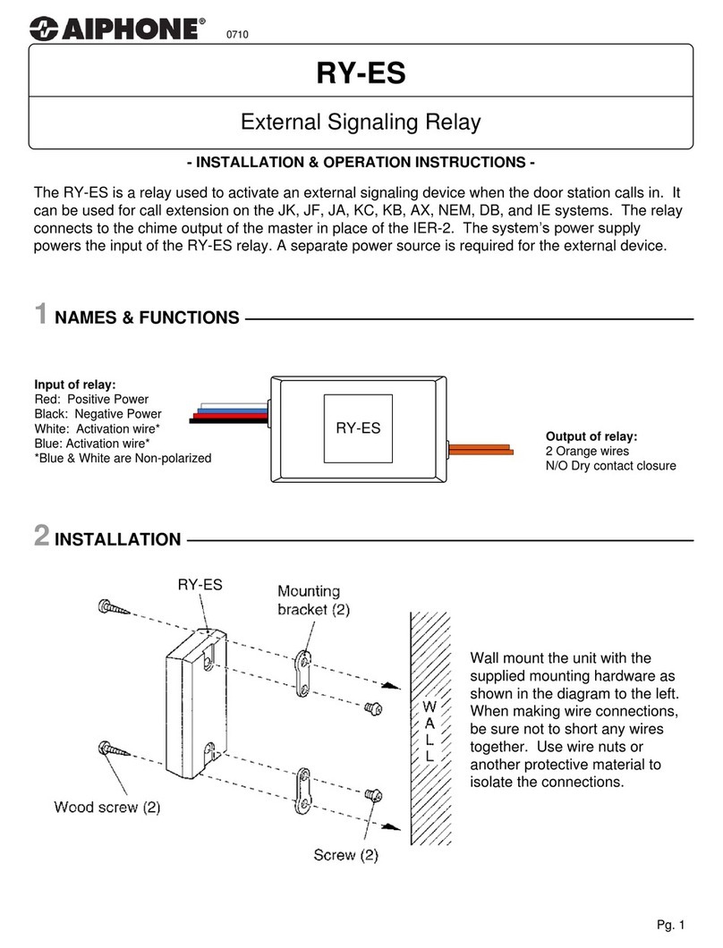 Aiphone RY-ES Instrucciones de instalación