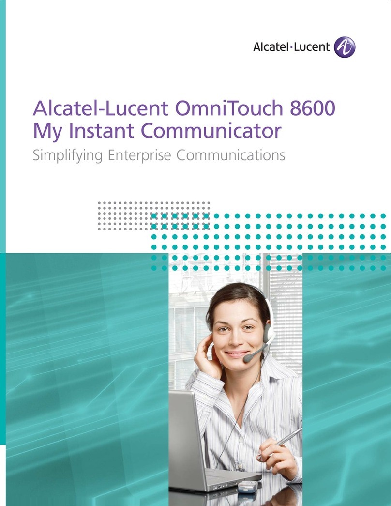 Alcatel-Lucent OmniTouch 8600 Manual de usuario