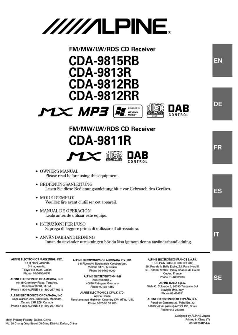 Alpine CDA-9811R Manual de usuario