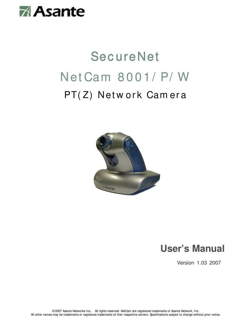 Asante NetCam 8001/P/W Manual de usuario