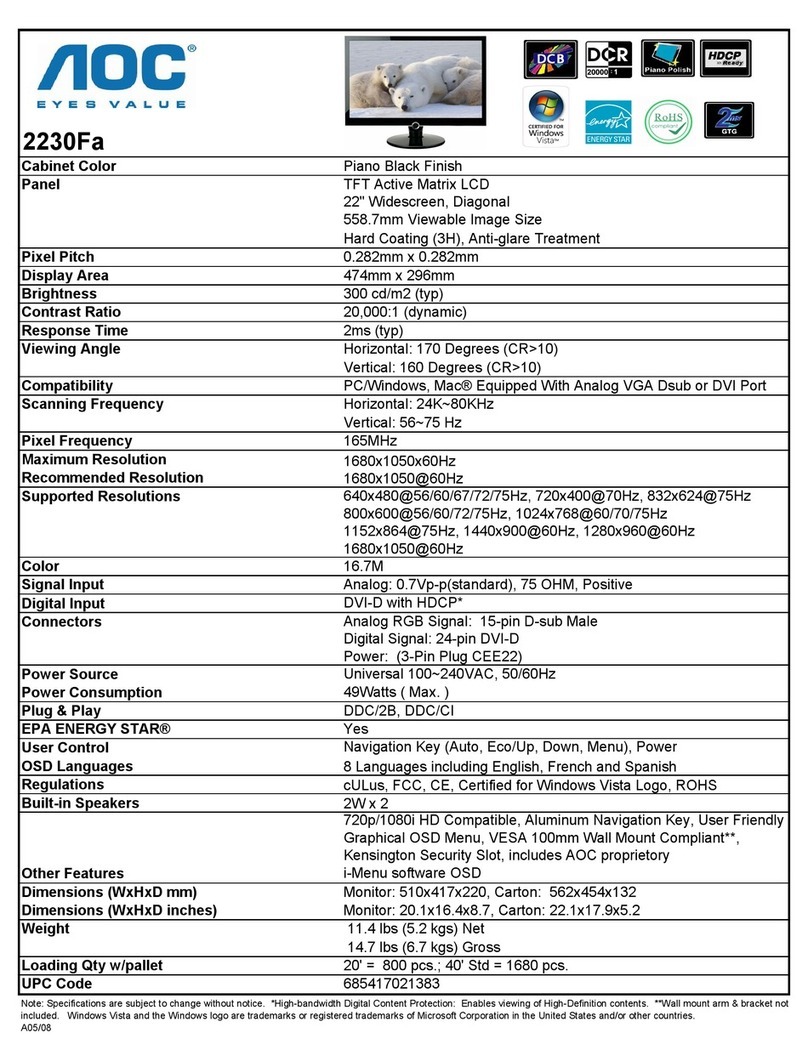 AOC 2230Fa Manual de usuario