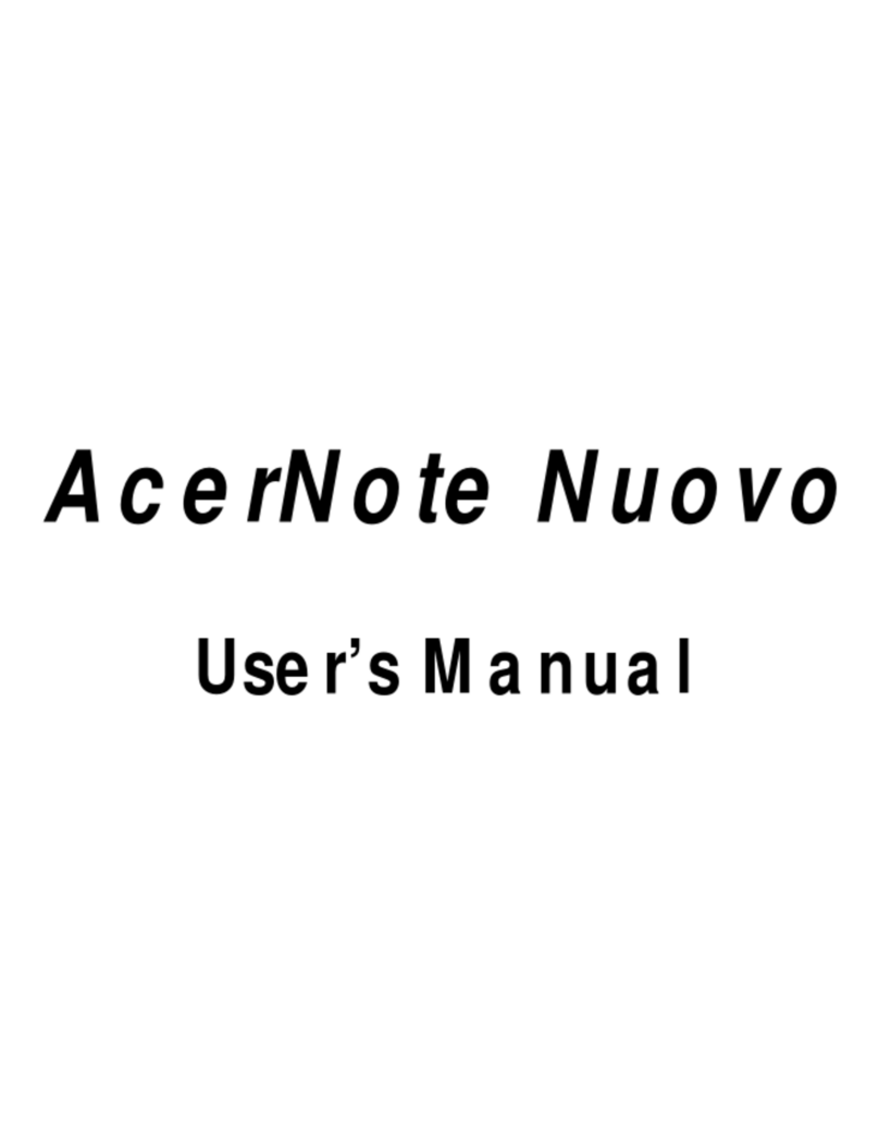 Acer AcerNote Nuovo notebook computer Manual de usuario