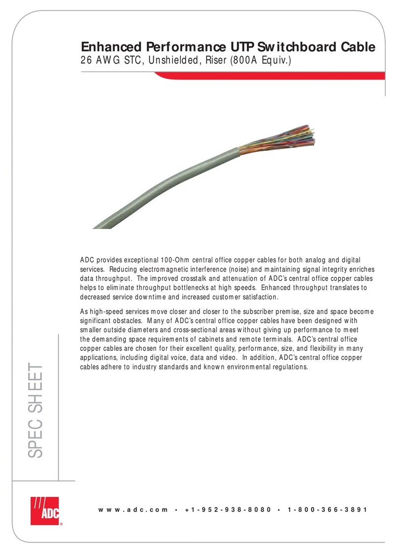 ADC UTP Switchboard Cable Manual de usuario ADC UTP Switchboard Cable Manual de usuario