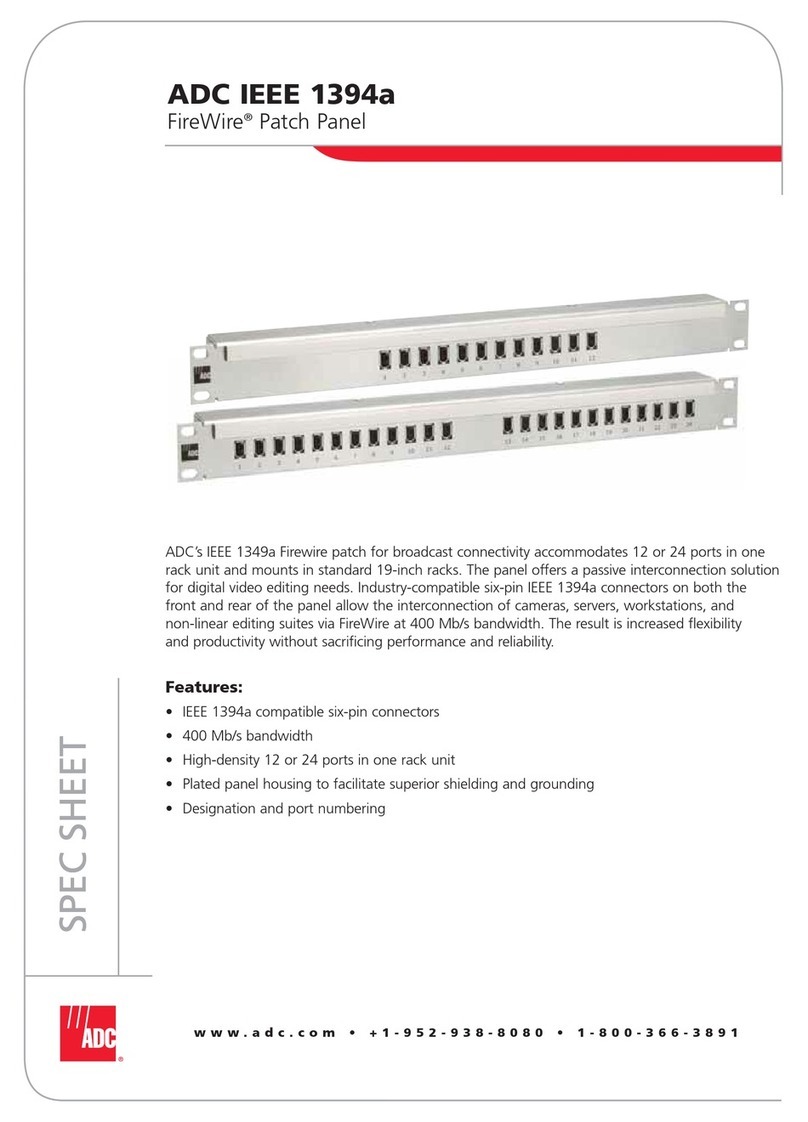 ADC FireWire Patch Panel IEEE 1394a Manual de usuario