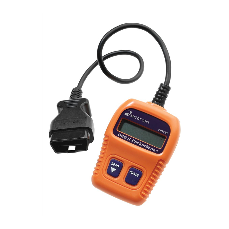 Actron OBD II PocketScan Code Reader CP9125 Manual de usuario Actron OBD II PocketScan Code Reader CP9125 Manual de usuario