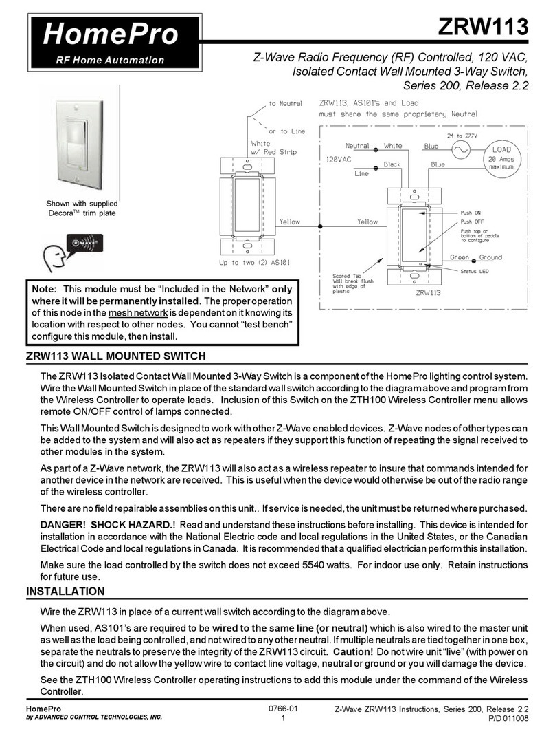 Advanced Technologies ZRW113 Manual de usuario