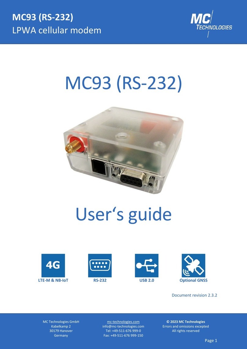 MC Technologies MC93 Manual de usuario