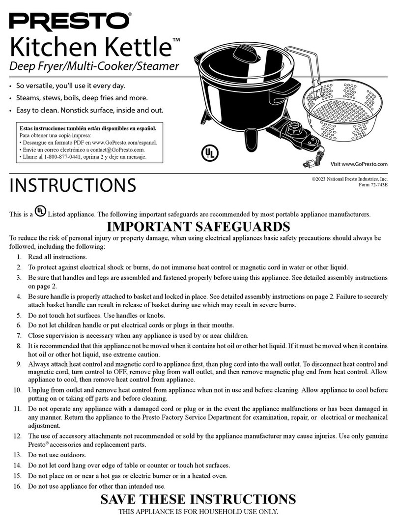 Presto Kitchen Kettle Manual de usuario