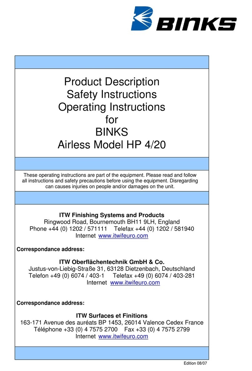 Binks HP 4/20 Hoja de instrucciones