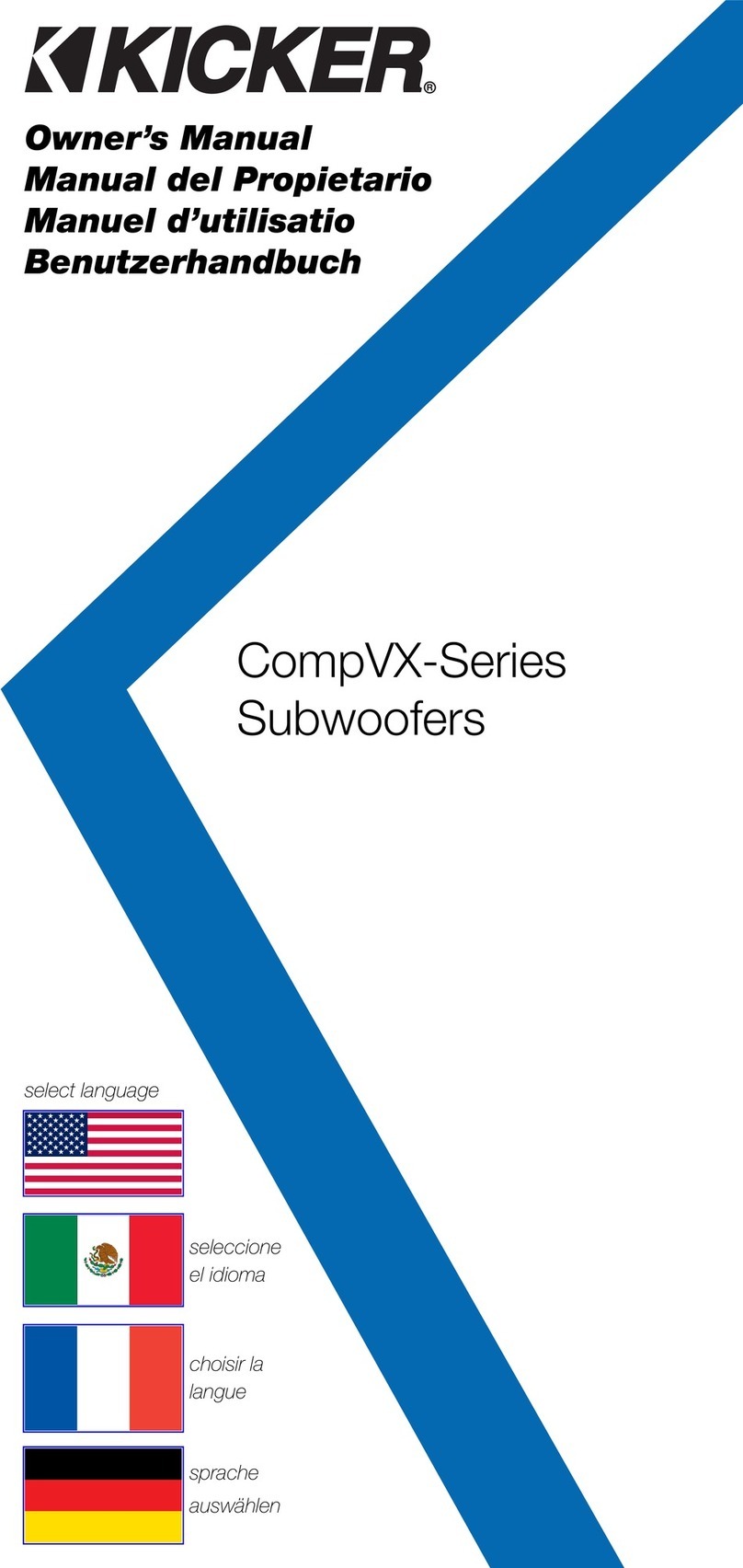 Kicker CompVX Series Manual de usuario