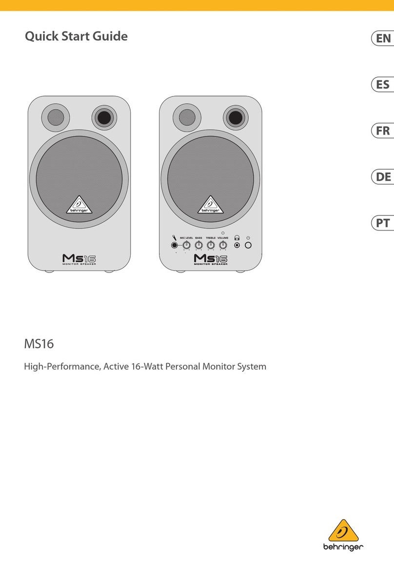 Behringer Monitor Speakers MS16 Manual de usuario