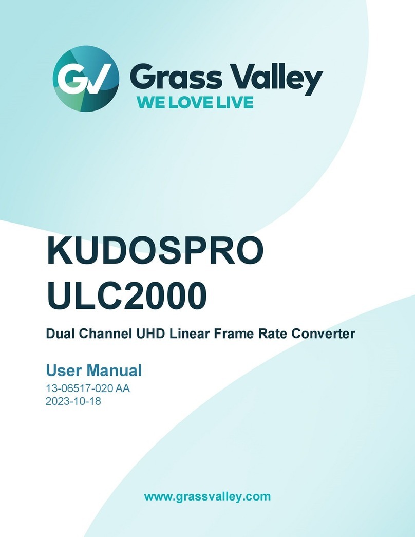 GRASS VALLEY KUDOSPRO ULC2000 Manual de usuario