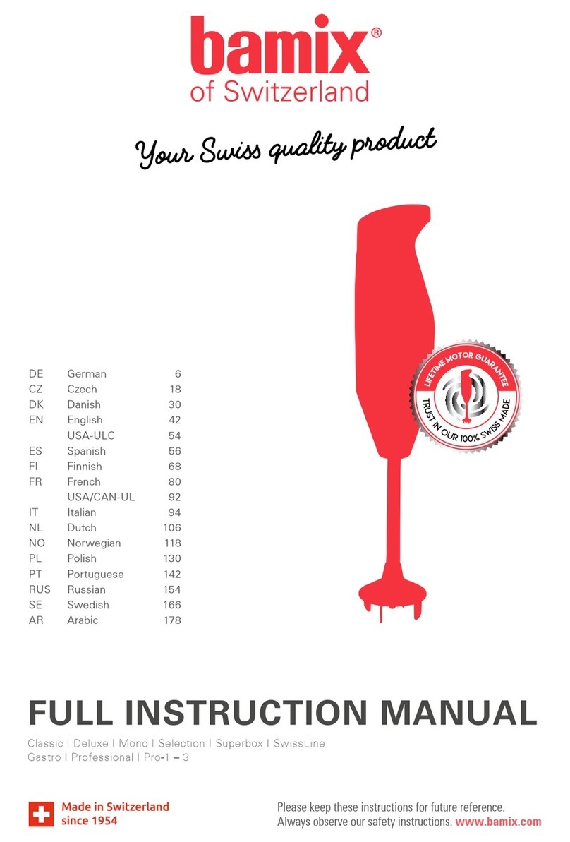 Bamix De Luxe Manual de usuario