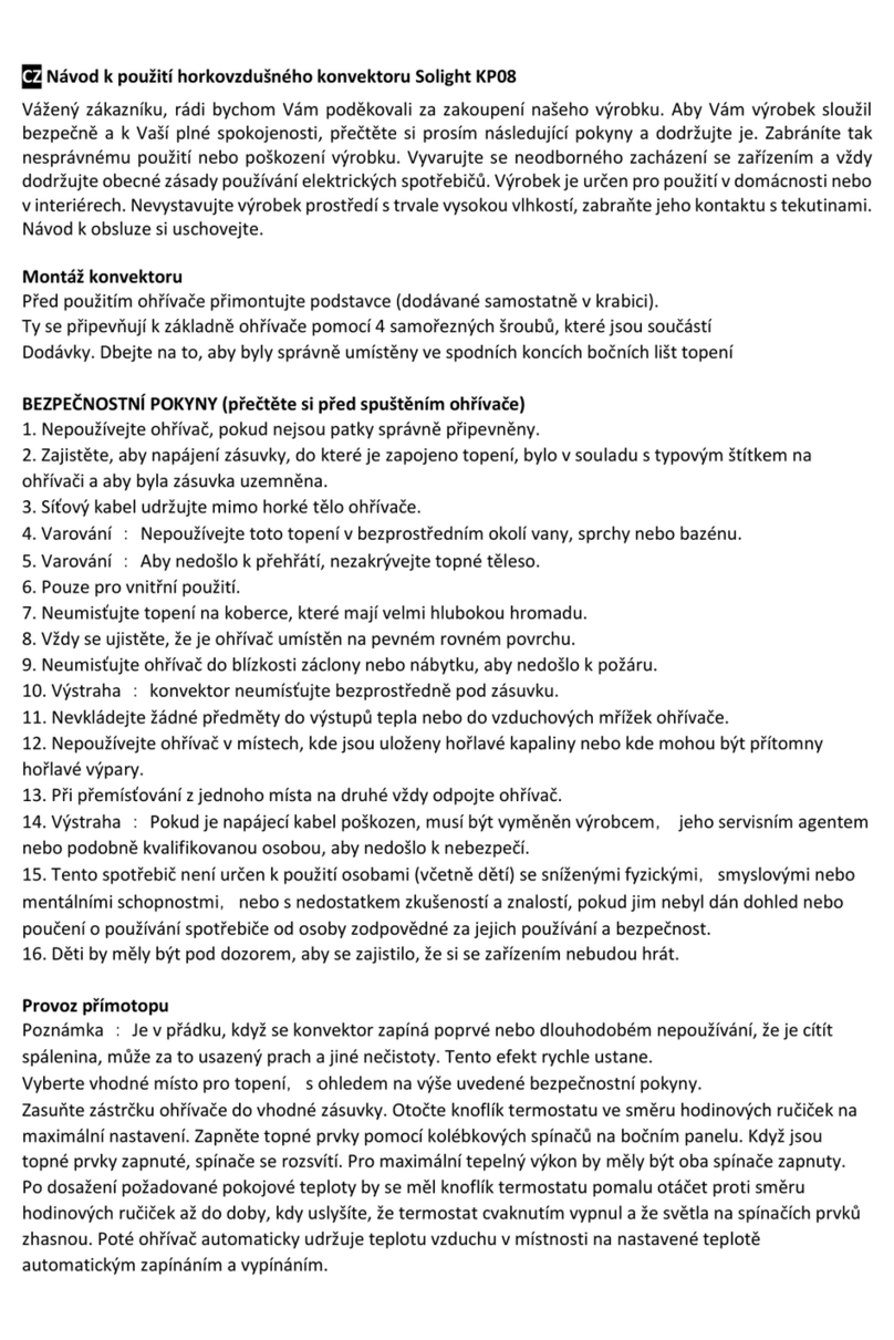 Solight KP08 Manual de usuario