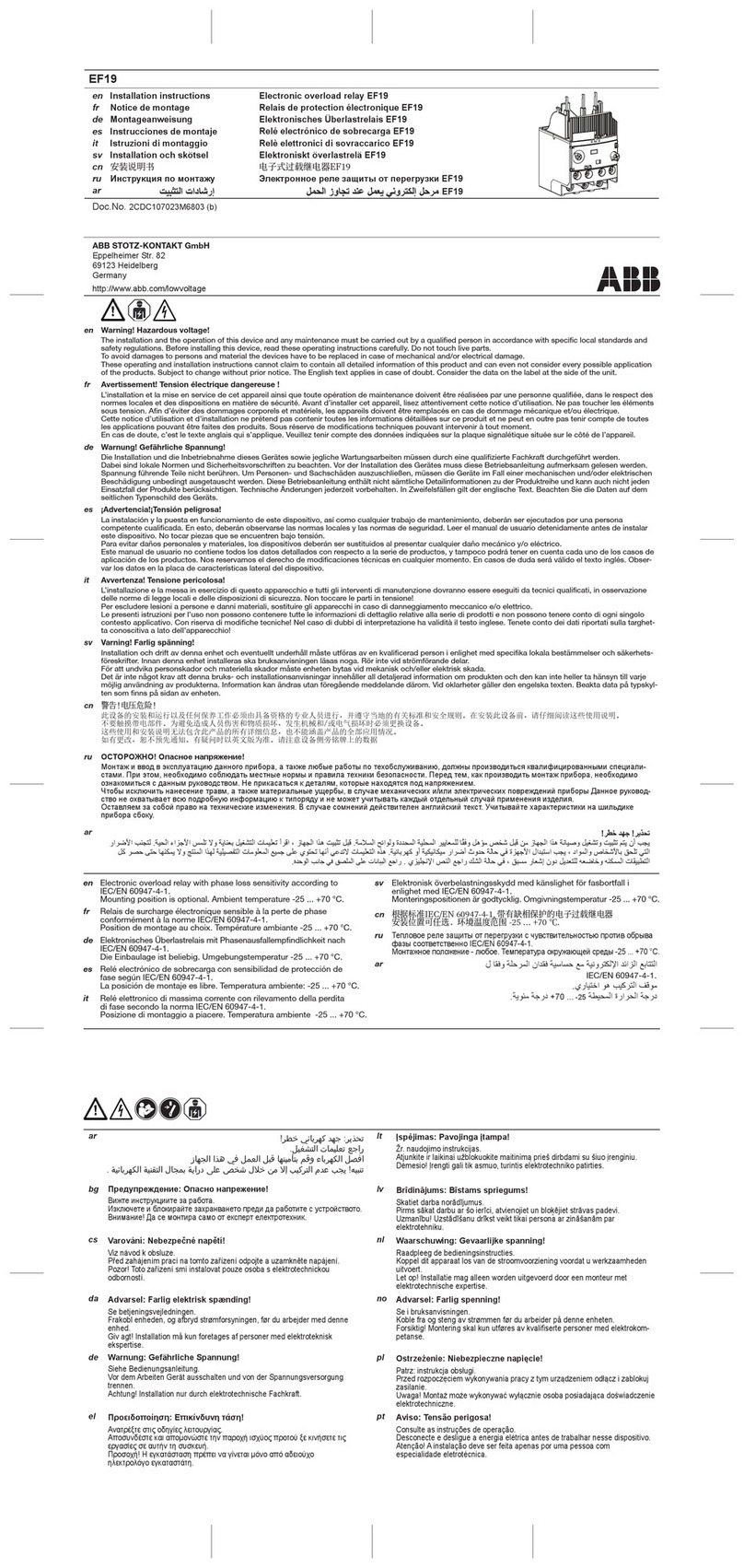 ABB EF19 Manual de usuario