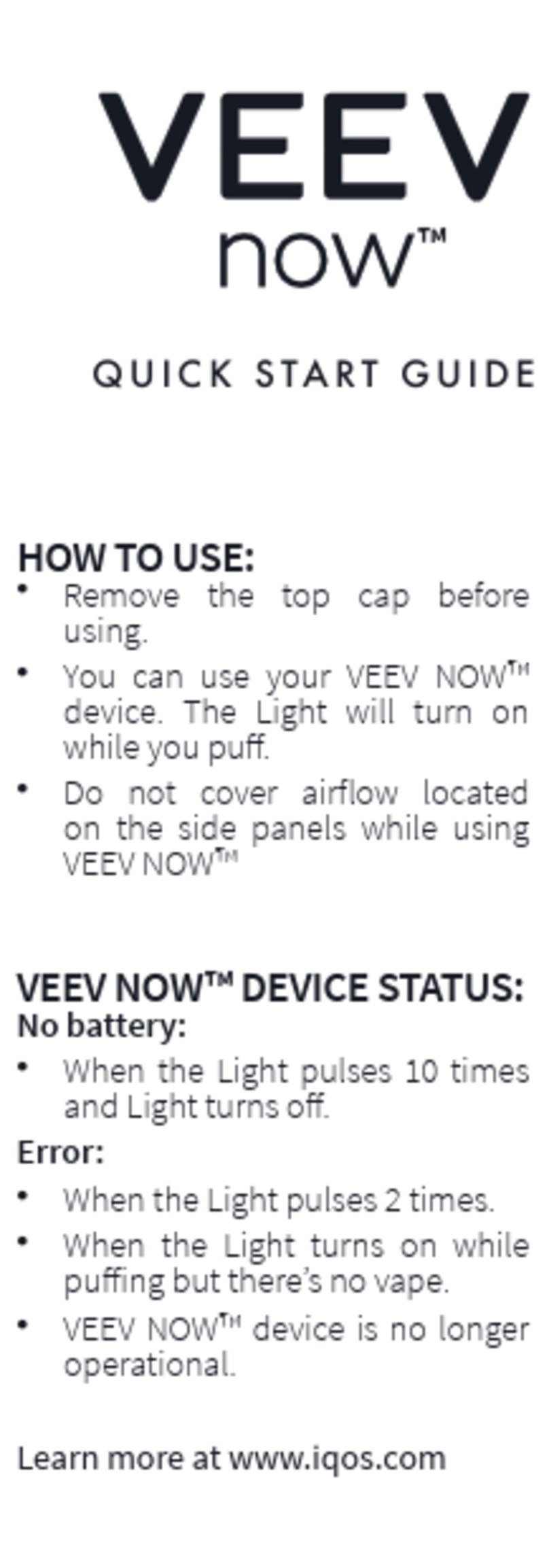 VEEV now Manual de usuario