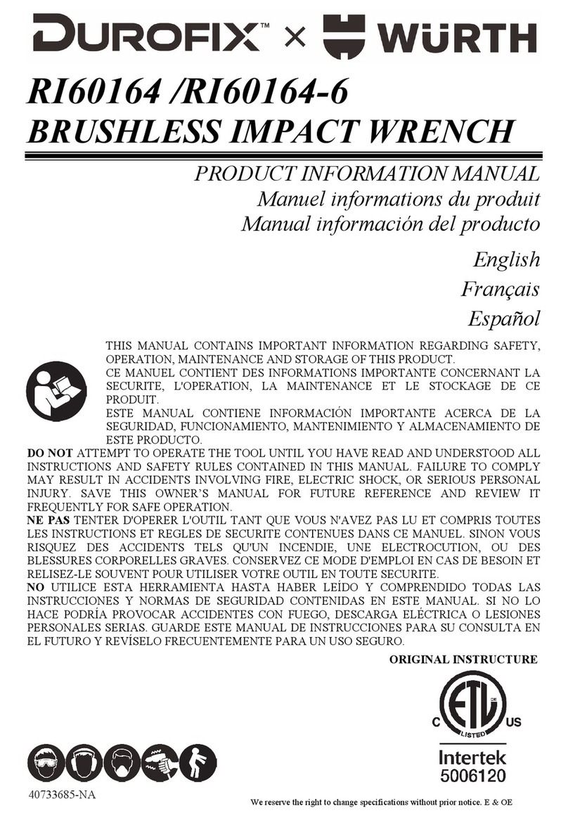 wurth DUROFIX RI60164 Dibujo dimensional