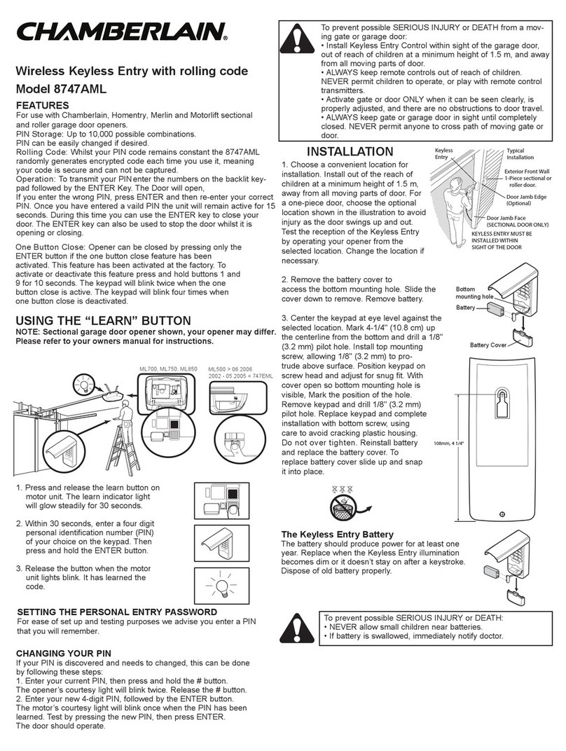 Chamberlain 8747AML Manual de usuario