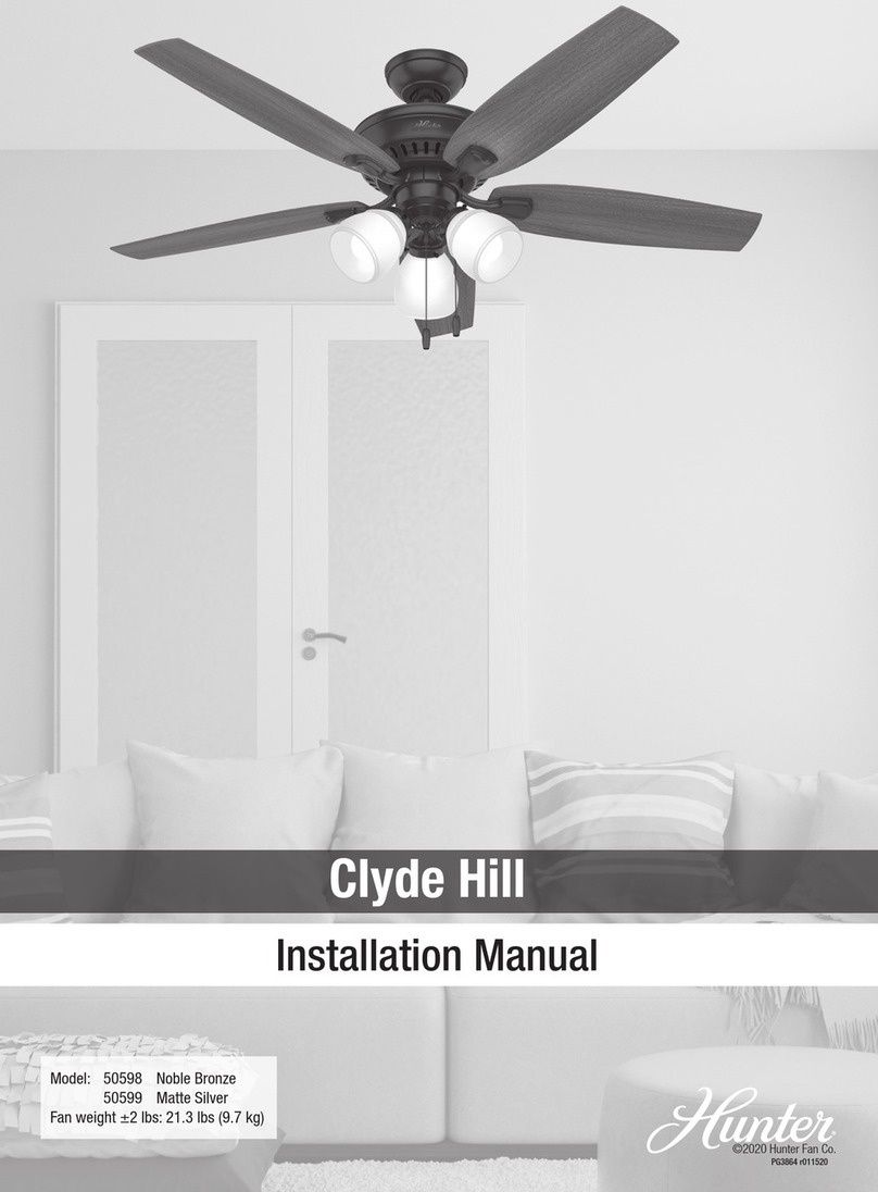 Hunter Clyde Hill 50599 Manual de usuario