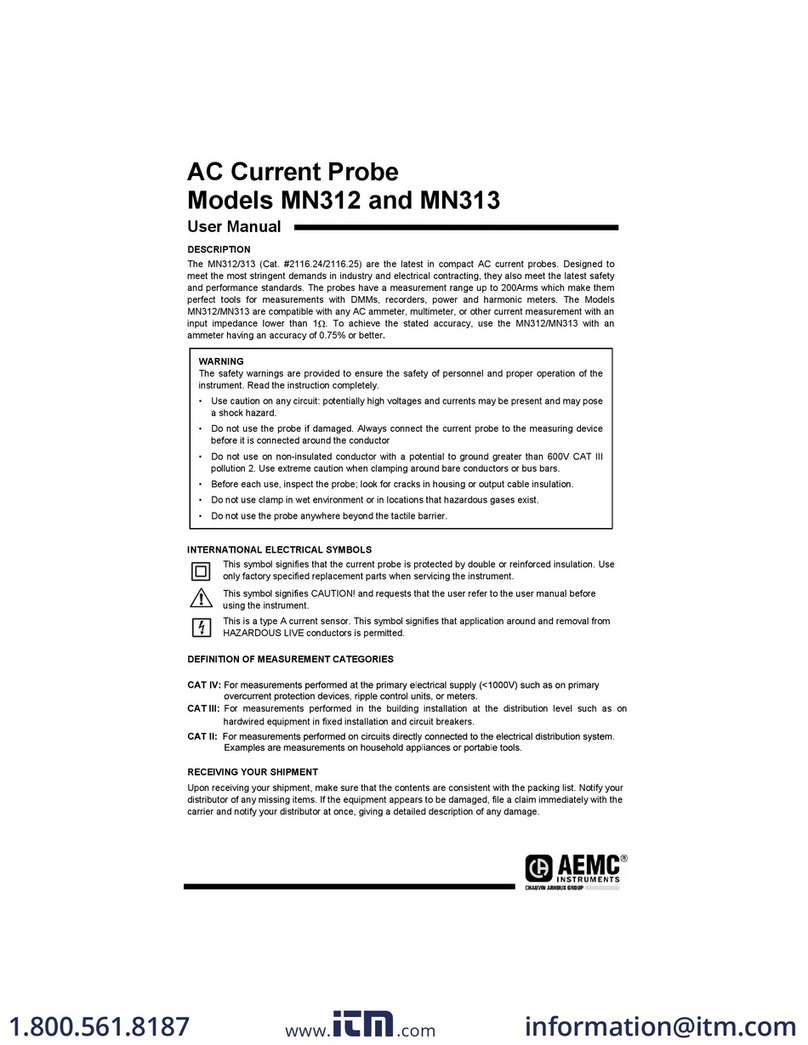 AEMC instruments MN312 Manual de usuario
