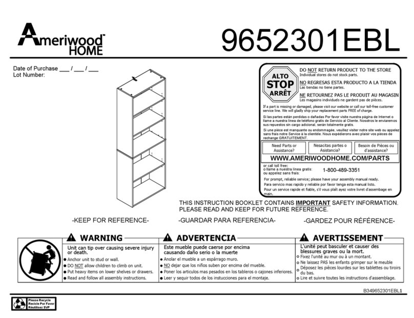 Ameriwood HOME 9652301EBL Manual de usuario