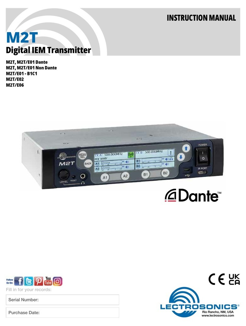 Lectrosonics M2T/E01 Non Dante Manual de usuario