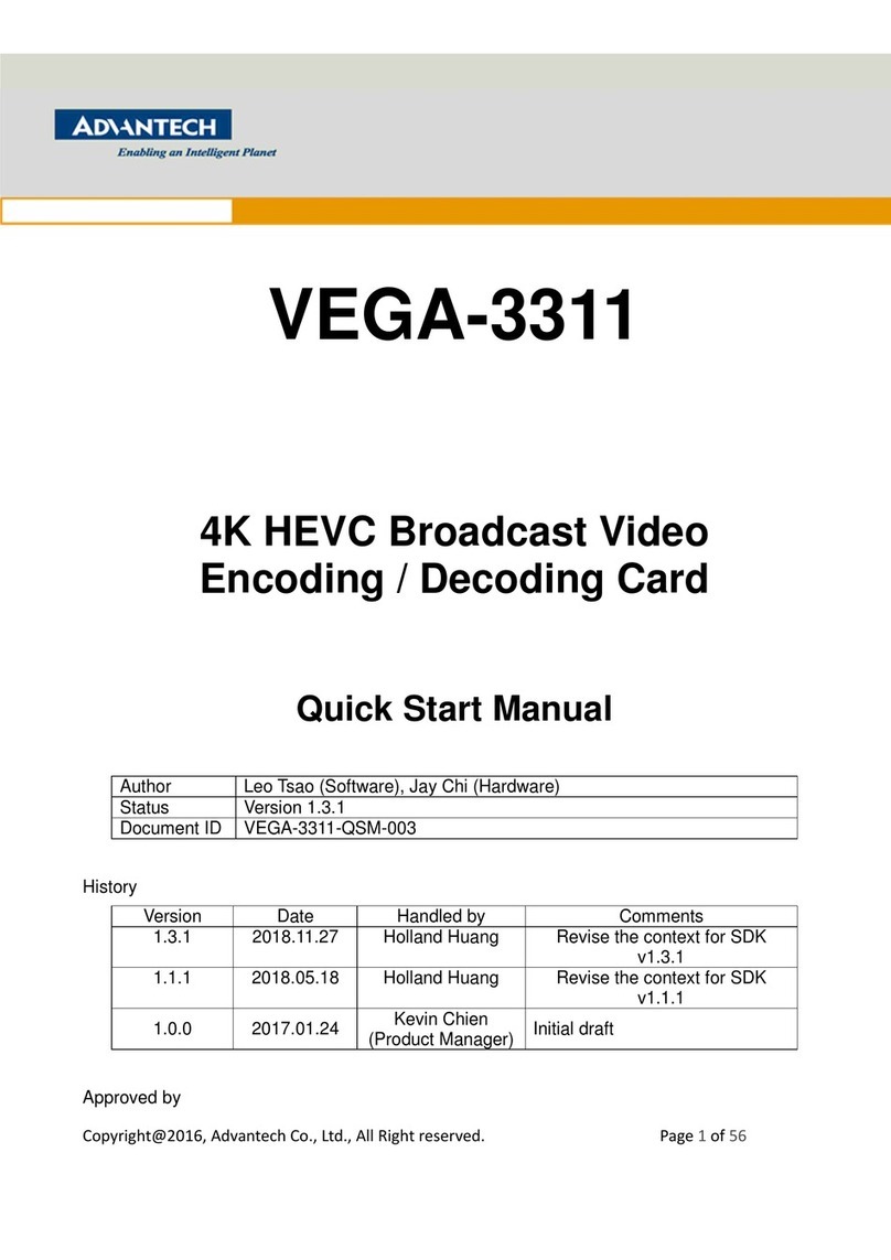 Advantech VEGA-3311 Manual de instrucciones