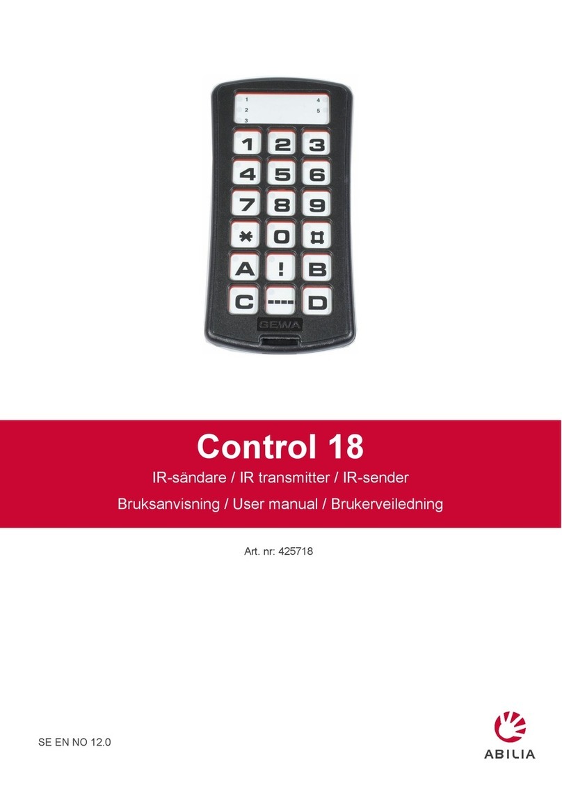 Abilia Control 18 Manual de usuario
