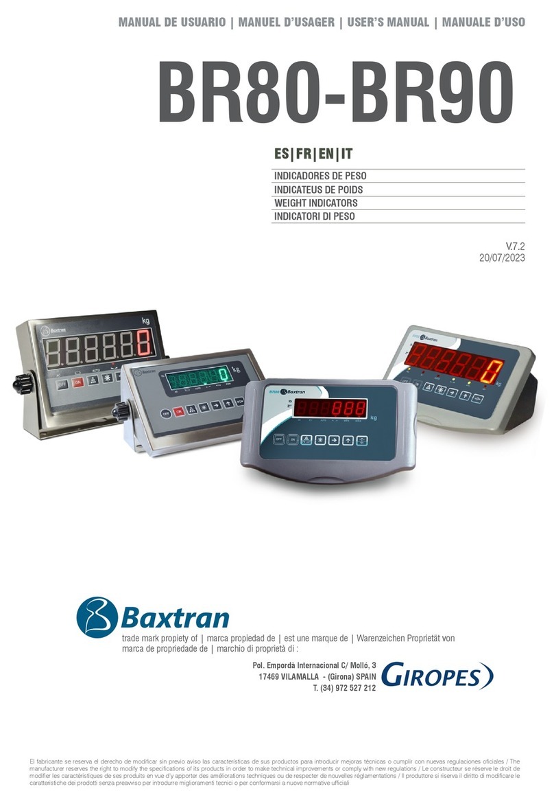 Baxtran BR80 Manual de usuario