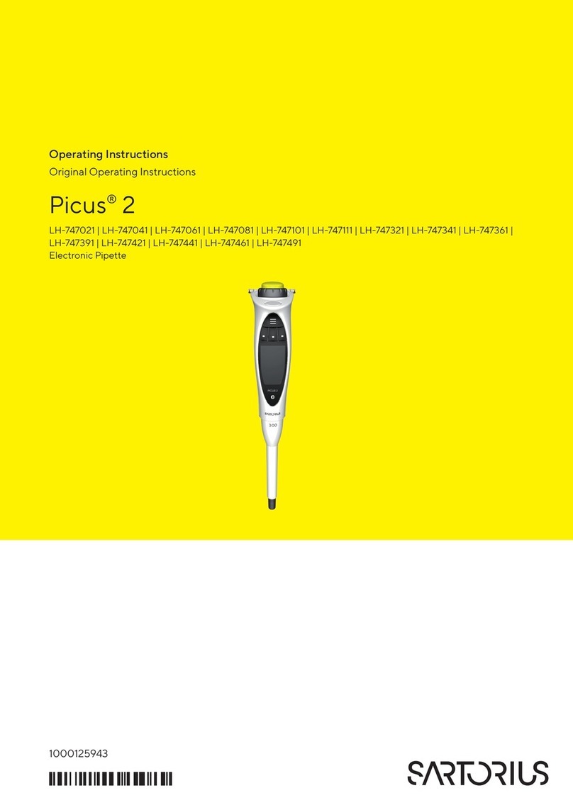 Sartorius Picus 2 Manual de usuario Sartorius Picus 2 Manual de usuario