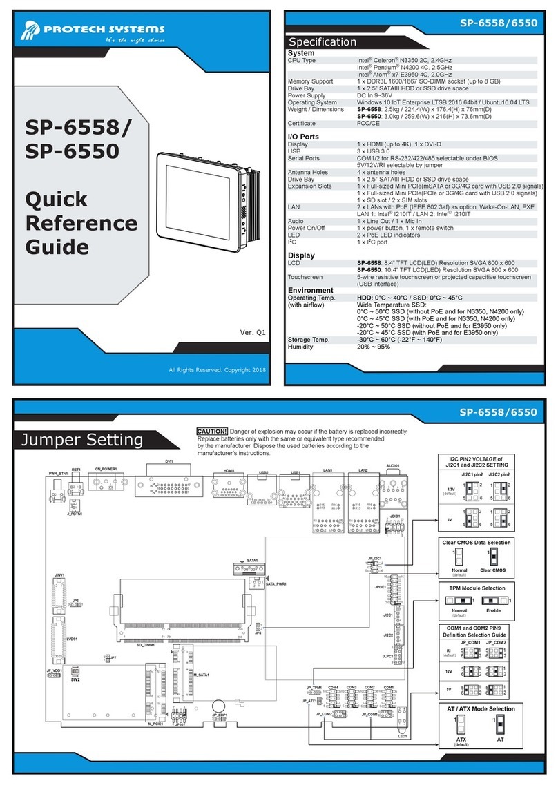 Protech Systems SP-6558 Manual de usuario