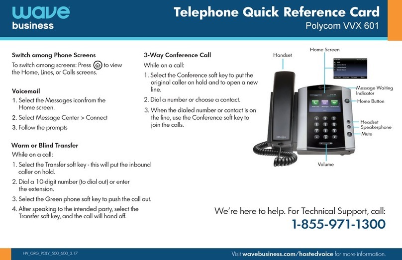 Polycom VVX 601 Guía de referencia