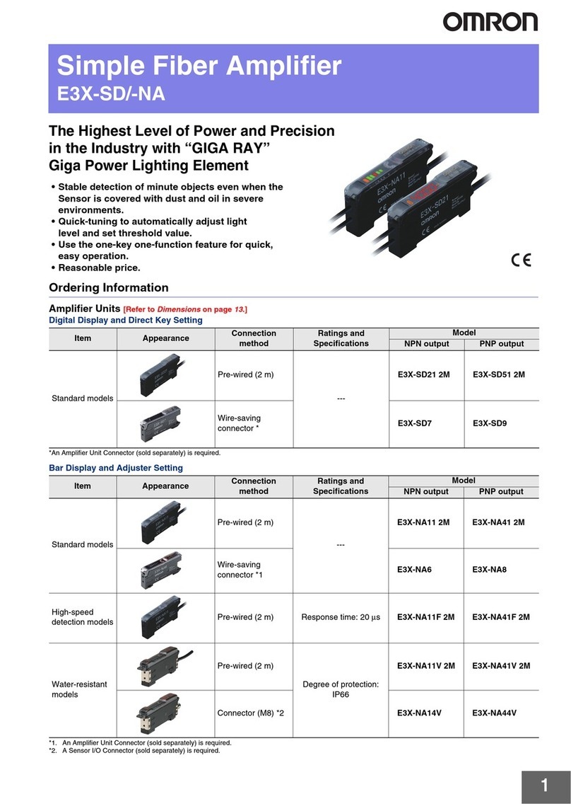 Omron E3X-SD Series Manual de usuario