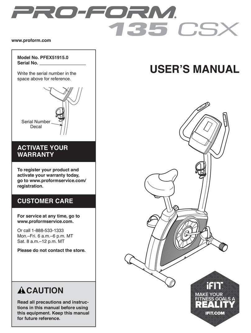 Pro-Form 135 CSX Manual de usuario