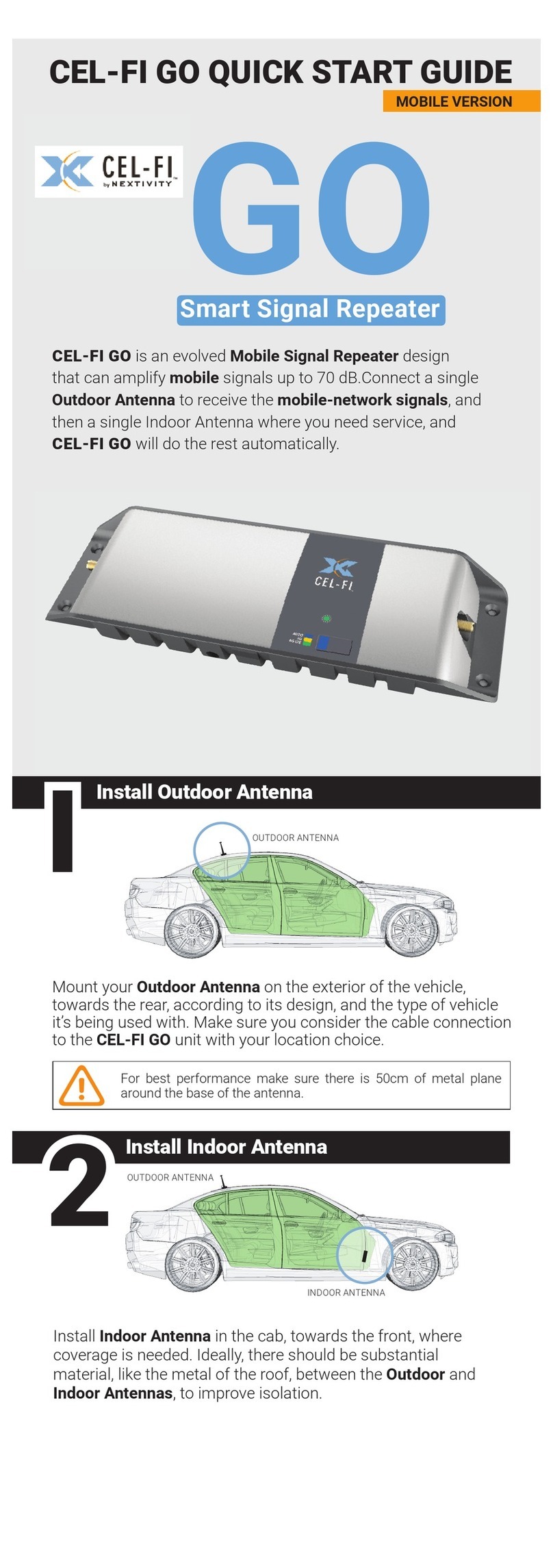 NEXTIVITY CEL-FI GO Manual de usuario