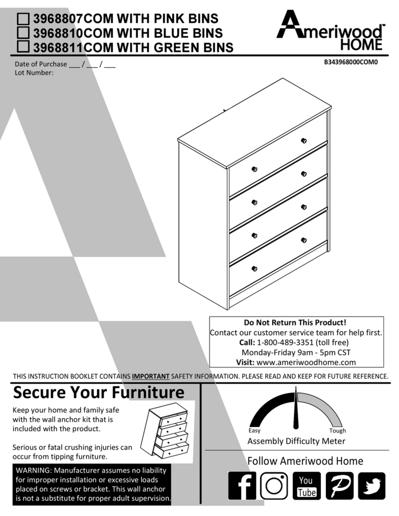 Ameriwood HOME 3968807COM Manual de usuario