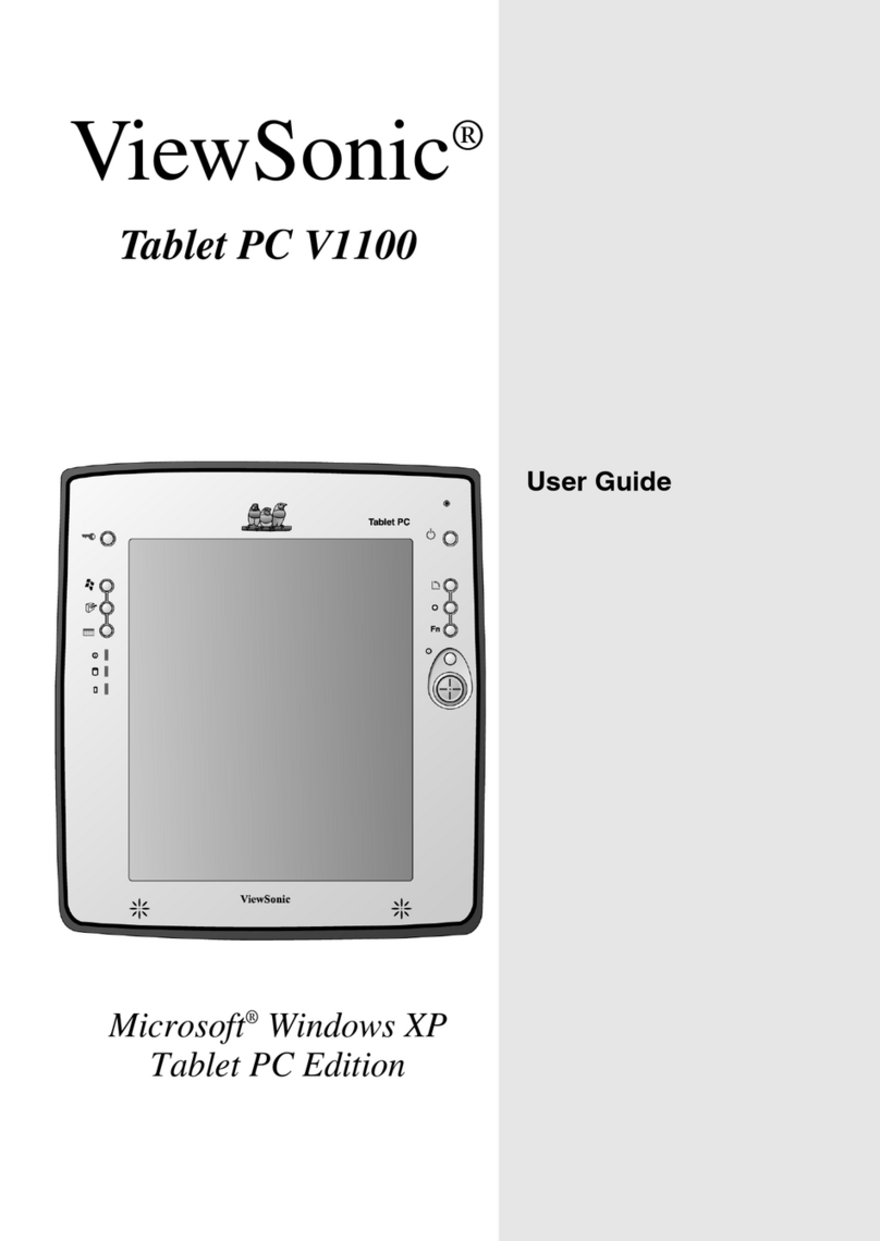 ViewSonic V1100 - Tablet PC Travel Bundle Manual de usuario ViewSonic V1100 - Tablet PC Travel Bundle Manual de usuario