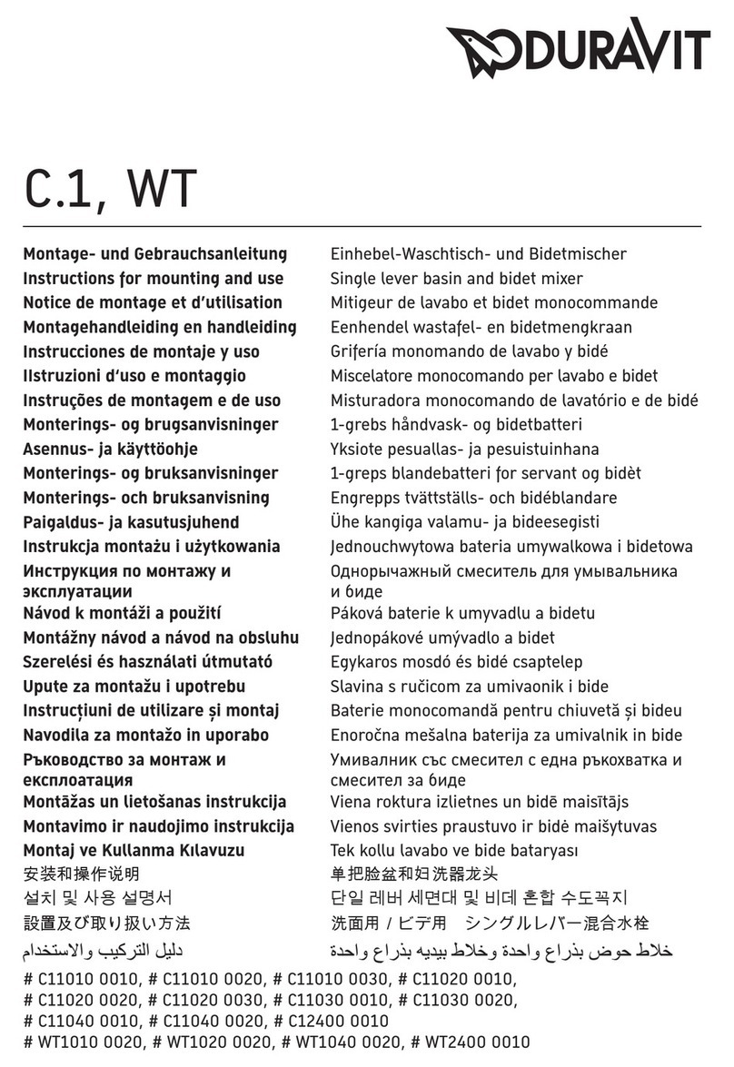 DURAVIT WT Series Manual