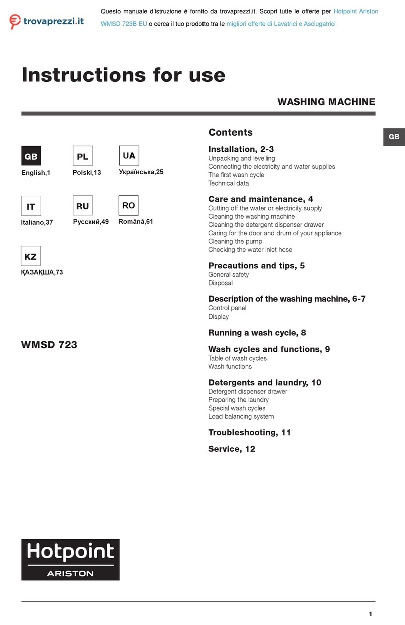 Hotpoint Ariston WMSD 723B EU Manual de usuario