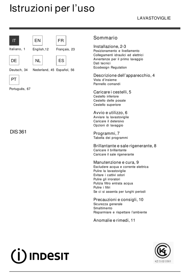 Indesit DIS 361 Manual de usuario