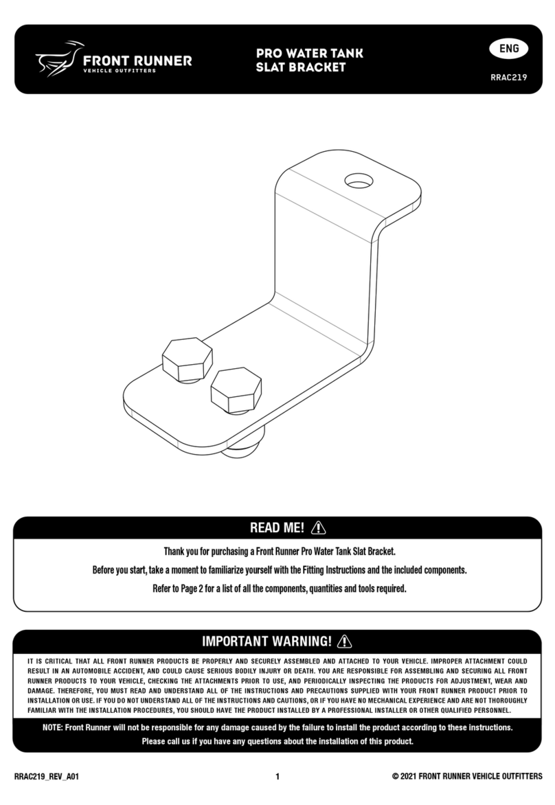 Front Runner RRAC219 Manual de usuario