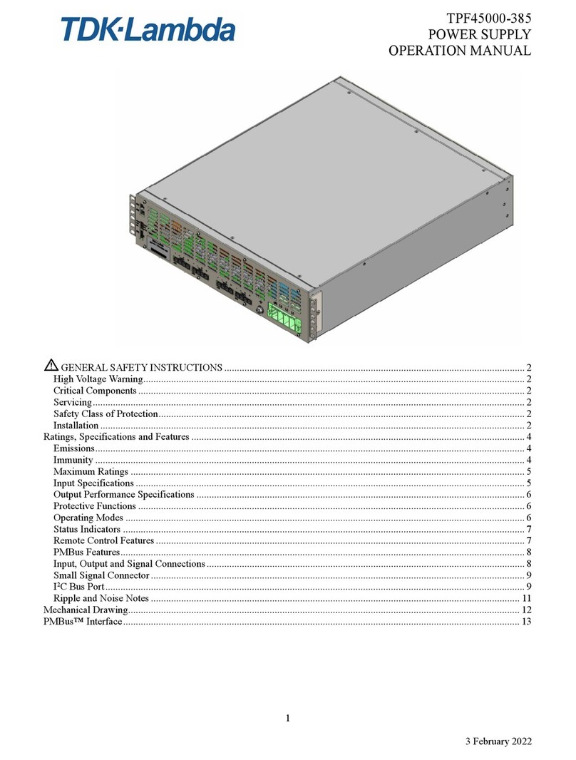 TDK-Lambda TPF45000-385 Manual de usuario