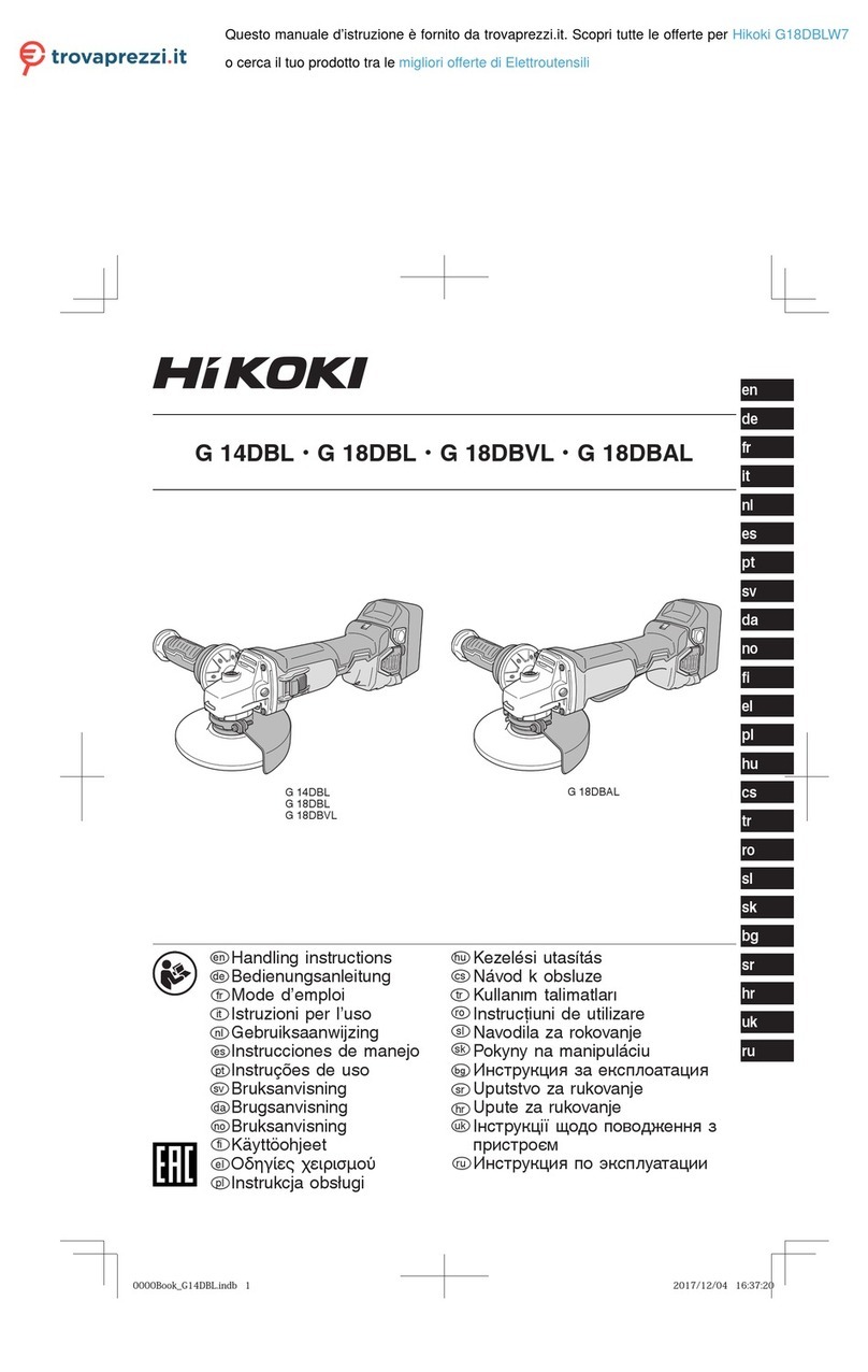 HIKOKI G 14DBL Manual de usuario