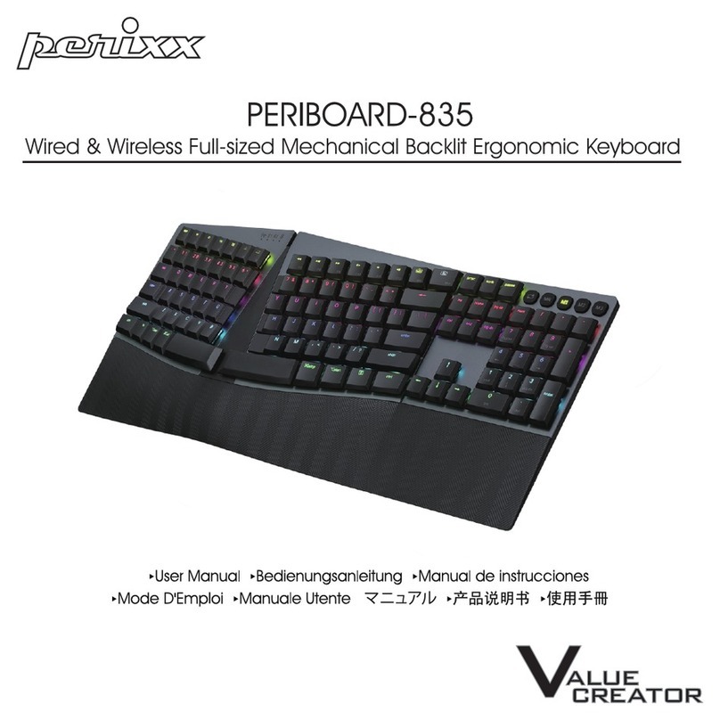 perixx Value Creator PERIBOARD-835 Manual de usuario perixx Value Creator PERIBOARD-835 Manual de usuario
