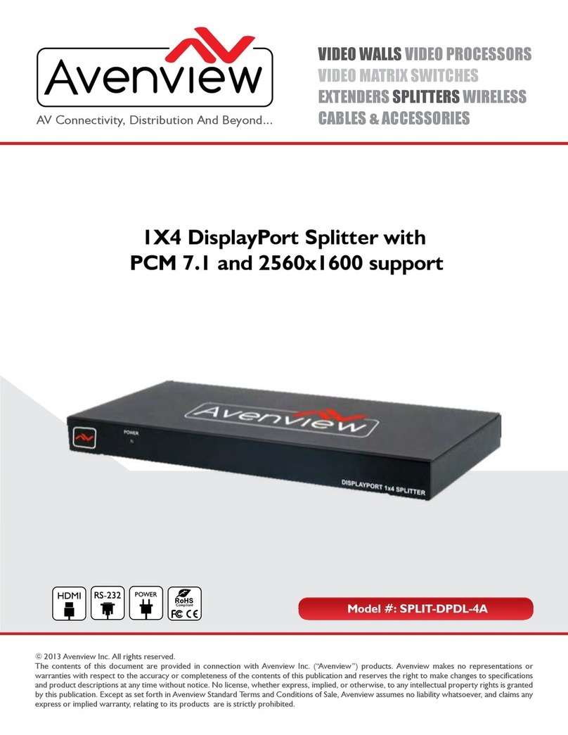 Avenview SPLIT-DPDL-4A Manual de usuario Avenview SPLIT-DPDL-4A Manual de usuario