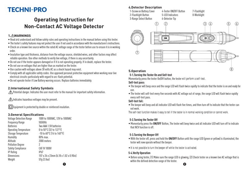 TECHNI-PRO TNP801 Manual de usuario