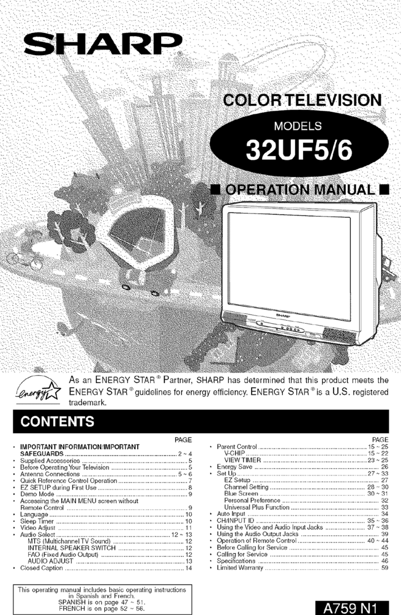 Sharp 32UF5 Manual de usuario