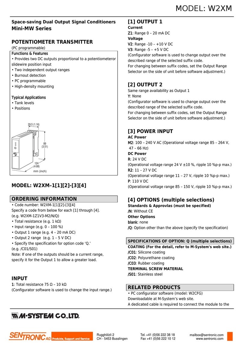 M-system W2CFG Manual de usuario